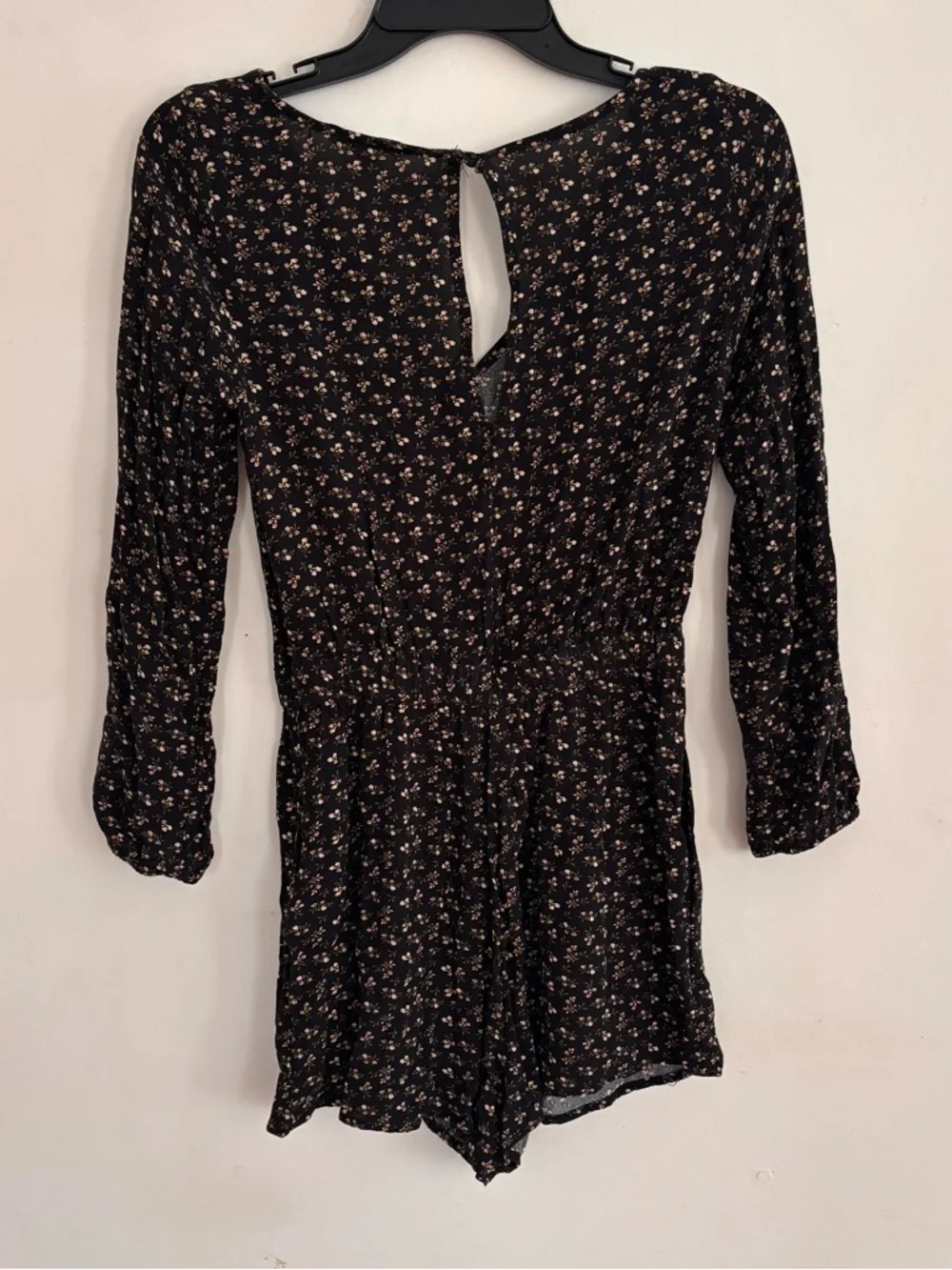 American Eagle Floral Romper Small Boho Long Sleeve